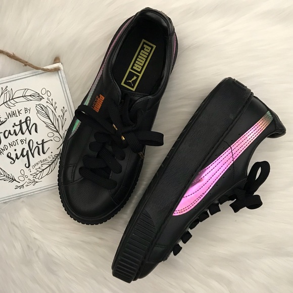 🚨SOLD🚨Basket Black Hologram Logo Platform 👟 - Picture 2 of 8